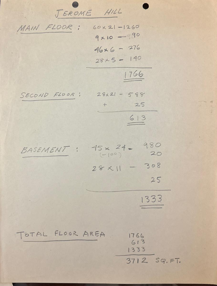 Floor Area Calculations — page 1